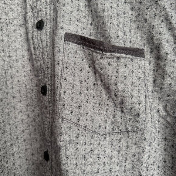 Mens Prana Grey Button-Up Long-Sleeve Shirt X-Large Cotton Blend Made In India - Picture 14 of 16